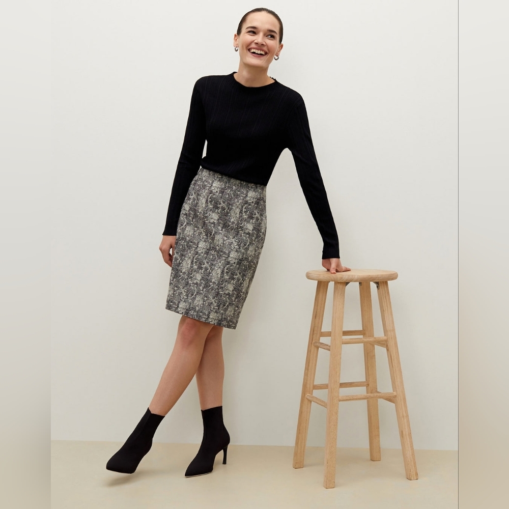 MM Lafleur The Noho Skirt - Lined- Crackle Design- Size 6